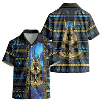 Egyptian Goddess Hathor Kid Hawaiian Shirt Galaxy Ancient Mythology Sun Disk Cow Horn DT05