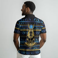 Egyptian Goddess Hathor Polo Shirt Galaxy Ancient Mythology Sun Disk Cow Horn DT05