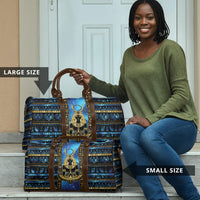Egyptian Goddess Hathor Travel Bag Galaxy Ancient Mythology Sun Disk Cow Horn