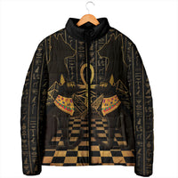 Egyptian Goddess Bastet Padded Jacket Ancient Mythology Sacred Black Cat