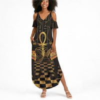 Egyptian Goddess Bastet Summer Maxi Dress Ancient Mythology Sacred Black Cat