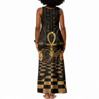 Egyptian Goddess Bastet Tank Maxi Dress Ancient Mythology Sacred Black Cat
