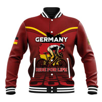 Personalized Germany Cycling Baseball Jacket Ride For Life - Wonder Print Shop