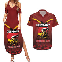 Personalized Germany Cycling Couples Matching Summer Maxi Dress and Hawaiian Shirt Ride For Life - Wonder Print Shop