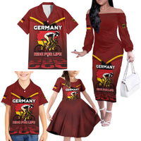 Personalized Germany Cycling Family Matching Off The Shoulder Long Sleeve Dress and Hawaiian Shirt Ride For Life - Wonder Print Shop