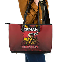 Germany Cycling Leather Tote Bag Ride For Life - Wonder Print Shop