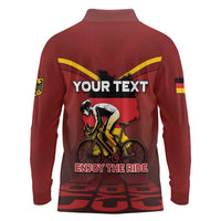 Personalized Germany Cycling Long Sleeve Polo Shirt Ride For Life - Wonder Print Shop