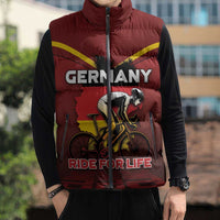 Personalized Germany Cycling Sleeveless Puffer Jacket Ride For Life - Wonder Print Shop