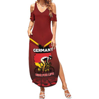 Personalized Germany Cycling Summer Maxi Dress Ride For Life - Wonder Print Shop