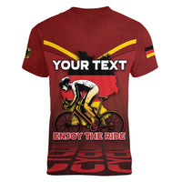 Personalized Germany Cycling Women V-Neck T-Shirt Ride For Life - Wonder Print Shop