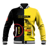 Personalized Belgium Cycling Baseball Jacket Just Enjoy The Ride - Wonder Print Shop