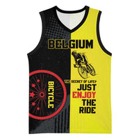Personalized Belgium Cycling Basketball Jersey Just Enjoy The Ride - Wonder Print Shop