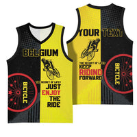 Personalized Belgium Cycling Basketball Jersey Just Enjoy The Ride - Wonder Print Shop