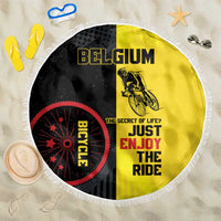 Belgium Cycling Beach Blanket Just Enjoy The Ride - Wonder Print Shop