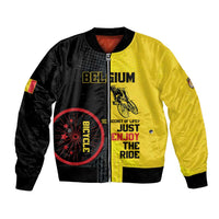 Personalized Belgium Cycling Bomber Jacket Just Enjoy The Ride - Wonder Print Shop
