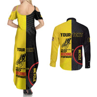 Personalized Belgium Cycling Couples Matching Summer Maxi Dress and Long Sleeve Button Shirt Just Enjoy The Ride - Wonder Print Shop