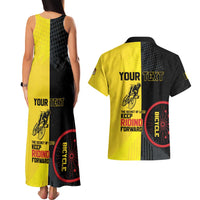 Personalized Belgium Cycling Couples Matching Tank Maxi Dress and Hawaiian Shirt Just Enjoy The Ride - Wonder Print Shop
