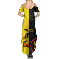 Personalized Belgium Cycling Family Matching Summer Maxi Dress and Hawaiian Shirt Just Enjoy The Ride - Wonder Print Shop