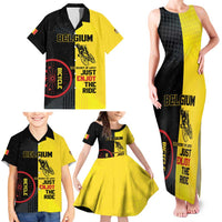 Personalized Belgium Cycling Family Matching Tank Maxi Dress and Hawaiian Shirt Just Enjoy The Ride - Wonder Print Shop