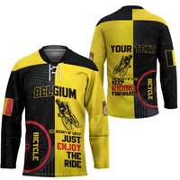 Personalized Belgium Cycling Hockey Jersey Just Enjoy The Ride - Wonder Print Shop