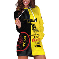 Personalized Belgium Cycling Hoodie Dress Just Enjoy The Ride - Wonder Print Shop