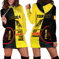 Personalized Belgium Cycling Hoodie Dress Just Enjoy The Ride - Wonder Print Shop