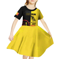 Personalized Belgium Cycling Kid Short Sleeve Dress Just Enjoy The Ride - Wonder Print Shop
