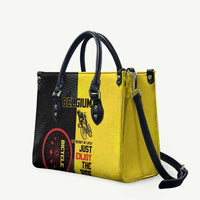 Belgium Cycling Leather Bag Just Enjoy The Ride - Wonder Print Shop