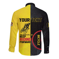 Personalized Belgium Cycling Long Sleeve Button Shirt Just Enjoy The Ride - Wonder Print Shop