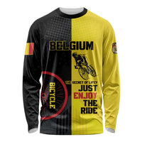 Personalized Belgium Cycling Long Sleeve Shirt Just Enjoy The Ride - Wonder Print Shop