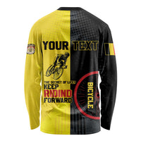 Personalized Belgium Cycling Long Sleeve Shirt Just Enjoy The Ride - Wonder Print Shop