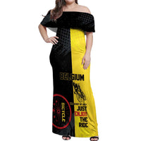 Personalized Belgium Cycling Off Shoulder Maxi Dress Just Enjoy The Ride - Wonder Print Shop
