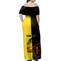 Personalized Belgium Cycling Off Shoulder Maxi Dress Just Enjoy The Ride - Wonder Print Shop