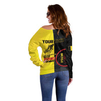 Personalized Belgium Cycling Off Shoulder Sweater Just Enjoy The Ride - Wonder Print Shop