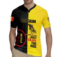 Personalized Belgium Cycling Rugby Jersey Just Enjoy The Ride - Wonder Print Shop