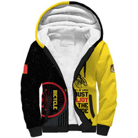 Personalized Belgium Cycling Sherpa Hoodie Just Enjoy The Ride - Wonder Print Shop