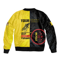 Personalized Belgium Cycling Sleeve Zip Bomber Jacket Just Enjoy The Ride - Wonder Print Shop
