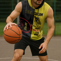 Personalized Belgium Cycling Sleeveless Hoodie Just Enjoy The Ride - Wonder Print Shop