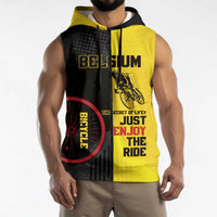 Personalized Belgium Cycling Sleeveless Zip Hoodie Just Enjoy The Ride - Wonder Print Shop