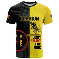 Personalized Belgium Cycling T Shirt Just Enjoy The Ride - Wonder Print Shop