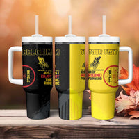 Personalized Belgium Cycling Tumbler With Handle Just Enjoy The Ride - Wonder Print Shop