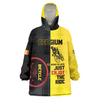 Personalized Belgium Cycling Wearable Blanket Hoodie Just Enjoy The Ride - Wonder Print Shop
