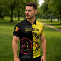 Personalized Belgium Cycling Zipper Polo Shirt Just Enjoy The Ride - Wonder Print Shop