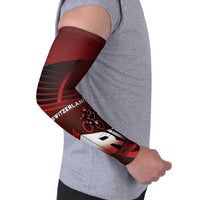 Personalized Switzerland Cycling Arm Sleeves Sporty Style - Wonder Print Shop