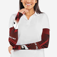 Personalized Switzerland Cycling Arm Sleeves Sporty Style - Wonder Print Shop