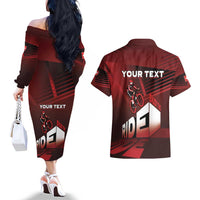 Personalized Switzerland Cycling Couples Matching Off The Shoulder Long Sleeve Dress and Hawaiian Shirt Sporty Style - Wonder Print Shop