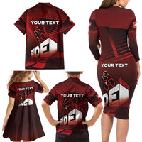 Personalized Switzerland Cycling Family Matching Long Sleeve Bodycon Dress and Hawaiian Shirt Sporty Style - Wonder Print Shop