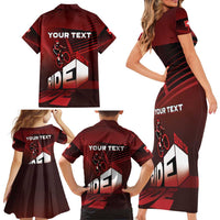 Personalized Switzerland Cycling Family Matching Short Sleeve Bodycon Dress and Hawaiian Shirt Sporty Style - Wonder Print Shop