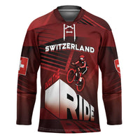 Personalized Switzerland Cycling Hockey Jersey Sporty Style - Wonder Print Shop