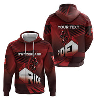 Personalized Switzerland Cycling Hoodie Sporty Style - Wonder Print Shop